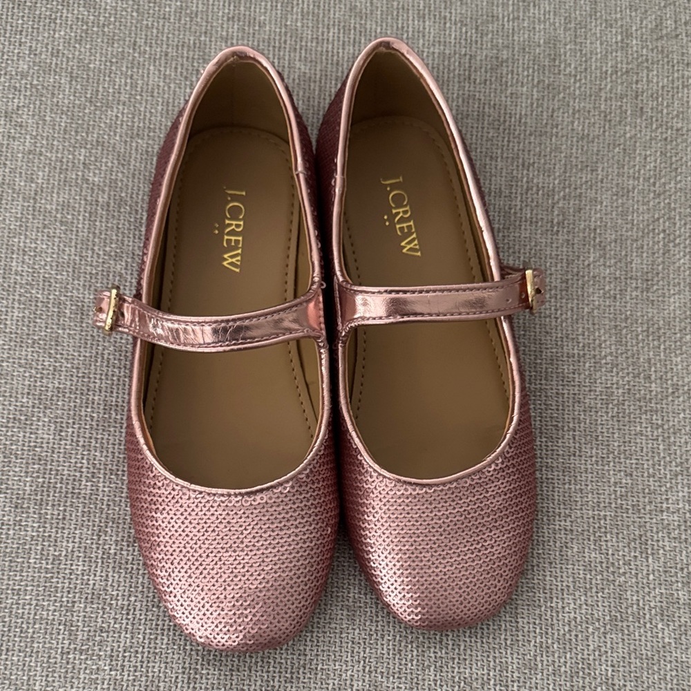J. Crew Kids Metallic Pink Dress Shoes